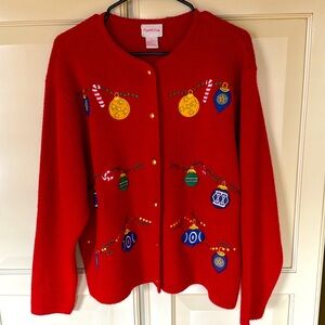 Vintage Crystal Kobe Button Front Sweater